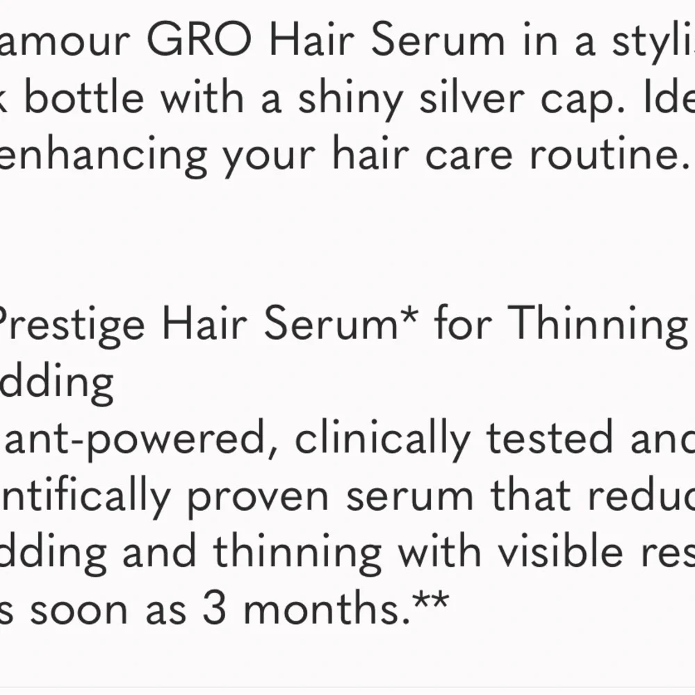 NEW Vegamor GRO Hair Serum